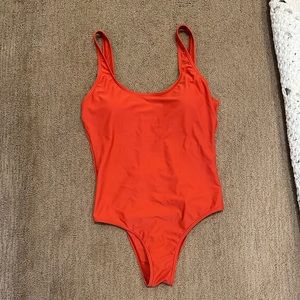 Cheeky red rip curl low back one piece